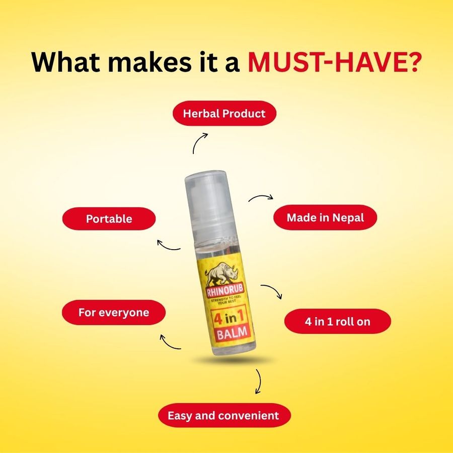 RhinoRub 4 in 1 Roll-On Balm 10 ML